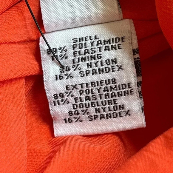 Diane Von Furstenberg Orange Red Pleated Knee Length Dress Women Size 4 - Picture 8 of 8